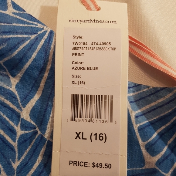 Vineyard Vines girls top size 16 or XL - Picture 3 of 5